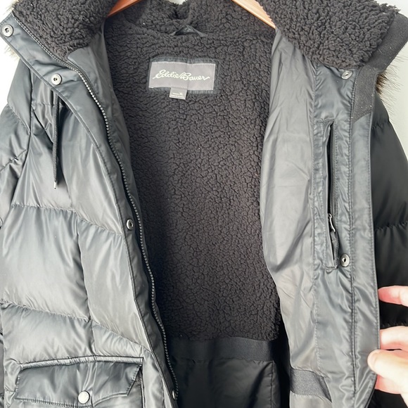 Eddie Bauer Classic Down Parka Black XL - Picture 4 of 5